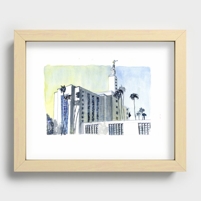 Los Angeles Temple Recessed Framed Print