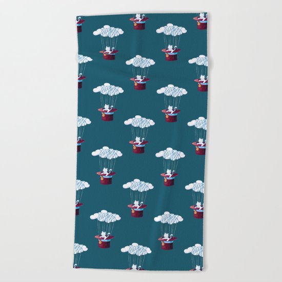 Traveler Cat Pattern Beach Towel