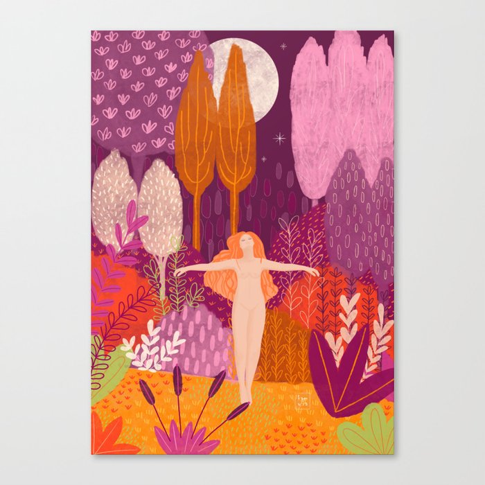 Fall Nude Forest  Canvas Print