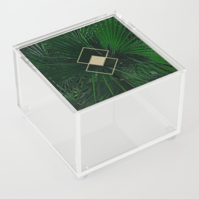 Green Geometry (without frame) Acrylic Box
