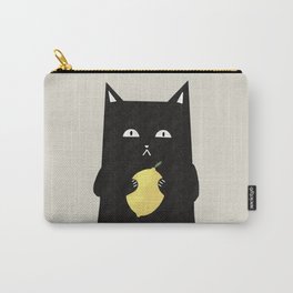 Cat with Lemon Carry-All Pouch