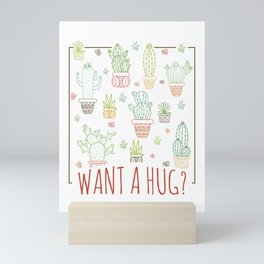 Cactus Hug Mini Art Print