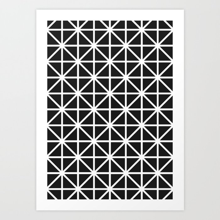 Minimal Black + White Pattern Art Print