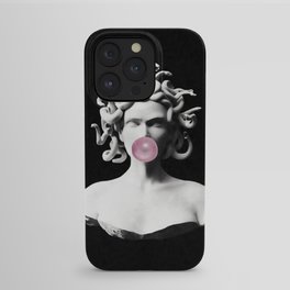 Medusa blowing pink bubblegum bubble iPhone Case