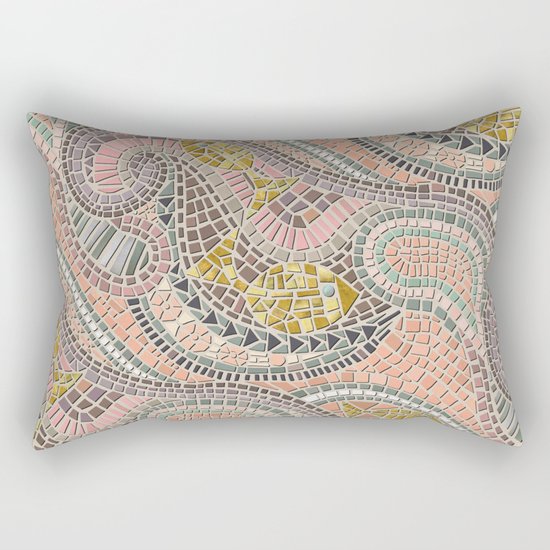 mosaic fish pastel Rectangular Pillow