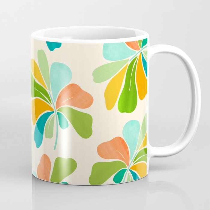 Whimsical Tropical Leaf Coffee Mug