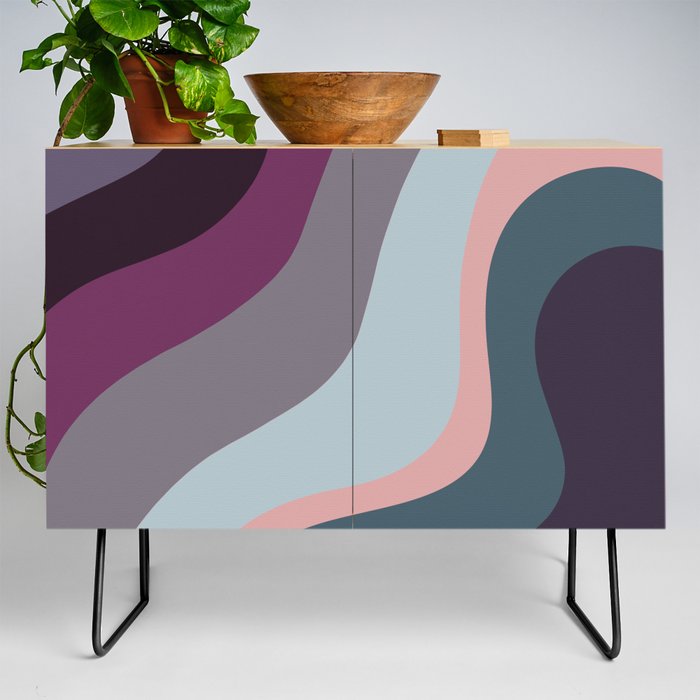 Swirl pattern modern abstract color Credenza