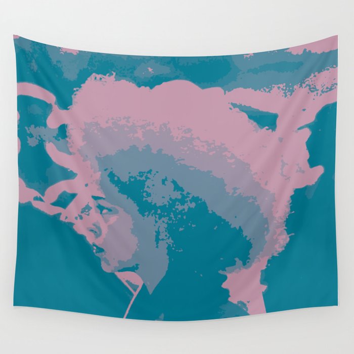 Afro Chic Mauve Teal Wall Tapestry