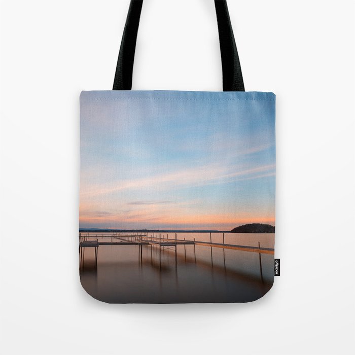Saratoga Lake Sunset Tote Bag