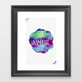 Namaste Confetti watercolor Framed Art Print