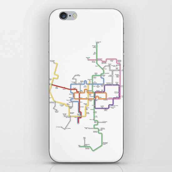 Minneapolis Skyway Map iPhone Skin