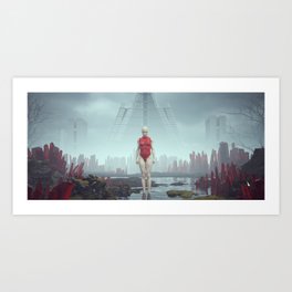 Red Crystal Woman Art Print