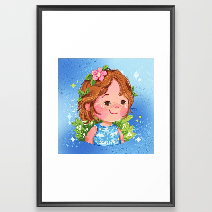 Chubby Girl Framed Art Print