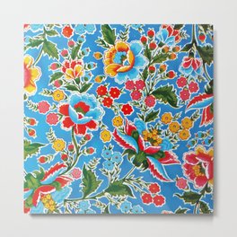 Oaxaca colorful flowers mexican style blue embroidery Metal Print | Flowers, Mexicanclothes, Colorfulembroidery, Interiordesign, Mexicanamerican, Bohemian, Folkart, Mexicanfabric, Graphicdesign, Mexicantextile 