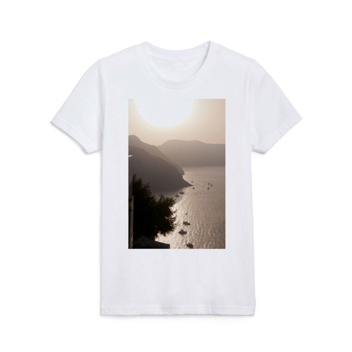 Santorini Golden Hour Dream #1 #wall #decor #art #society6 Kids T Shirt