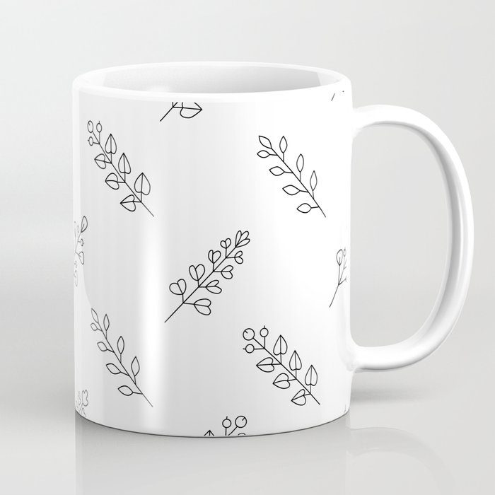 Pattern of leaves and branches Coffee Mug