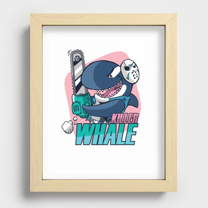 Funny Killer Whale Recessed Framed Print