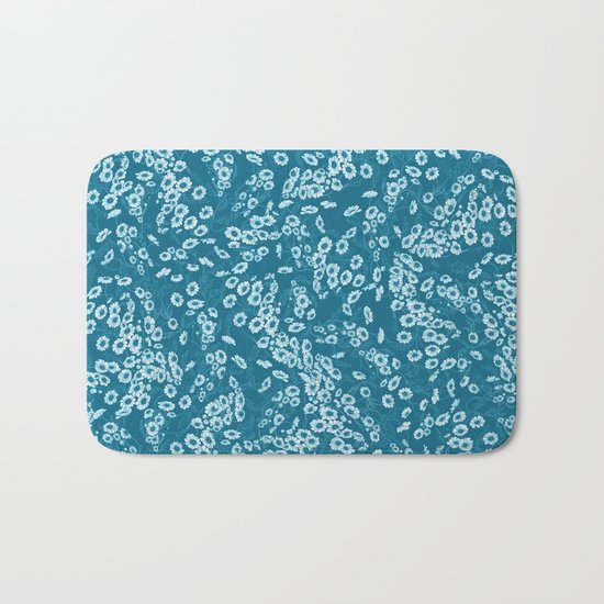 Daisy Dream Blue Bath Mat