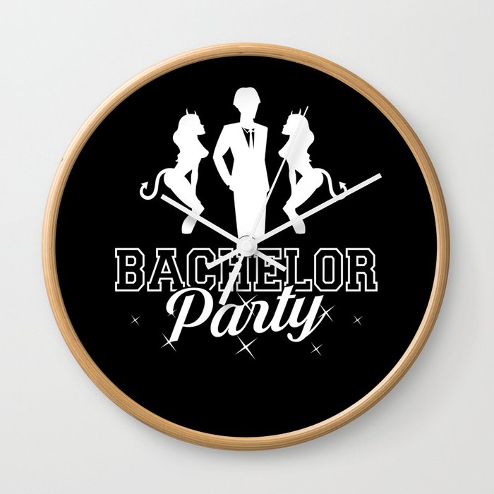 Party Before Wedding Bachelor Party Ideas Wall Clock
