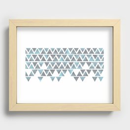 Duo-tone Triangle Recessed Framed Print