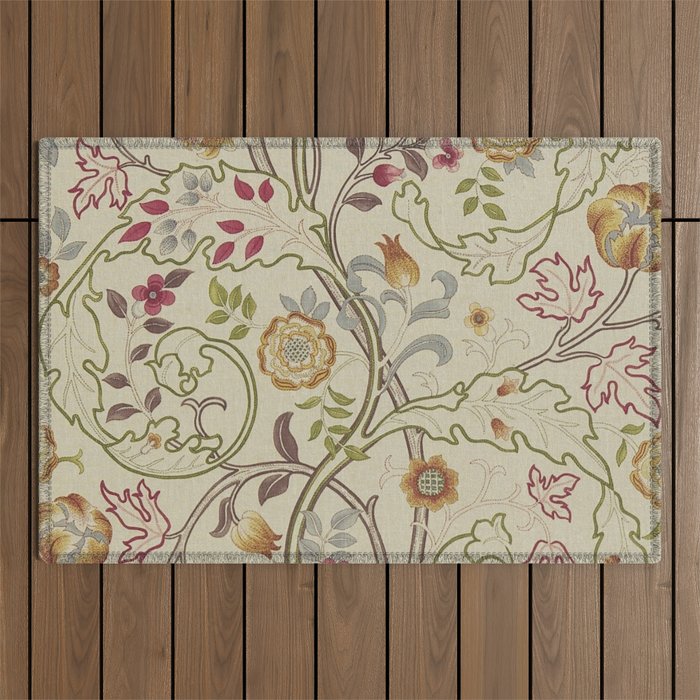 William Morris Mary Isobel Rose Slate Vintage Floral Pattern Outdoor