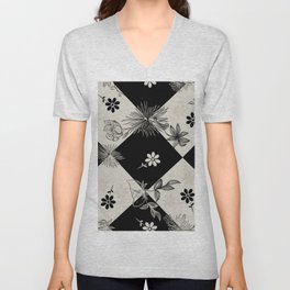 Geometry and flowers V Neck T Shirt