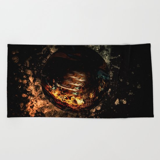 water Fire Beach Towel