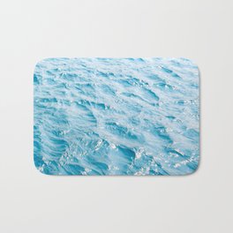 Gradient Tranquil Ocean Shiny Sea Water Bath Mat | Vacations, Wave, Shiny, Pattern Beach, Nature Beauty, Summer Abstract, Water, Reflection Rippled, Urban Scene, Waves 