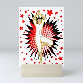 Yoga Pose Splash Mini Art Print