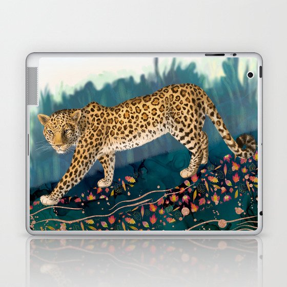 The Amur Leopard in the Woodlands Laptop & iPad Skin