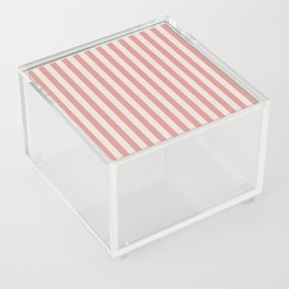 Vintage pink stripes Acrylic Box