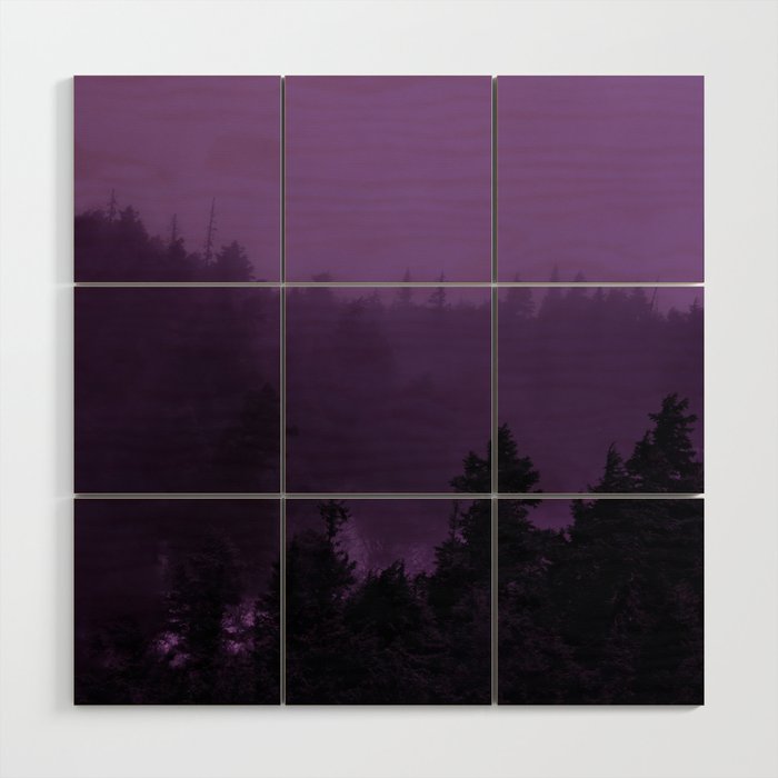 Purple Fog - Alaskan Forest Wood Wall Art