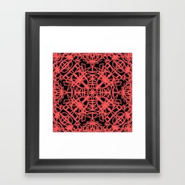 Hot Coral Crochet  Framed Art Print