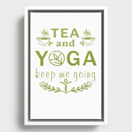 Tea and yoga Framed Canvas