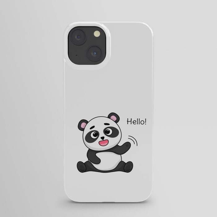 Friendly panda iPhone Case