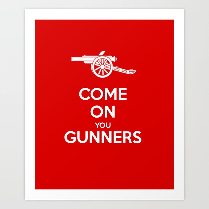 come-on-you-gunners-art-print-by-sbhsilver-society6