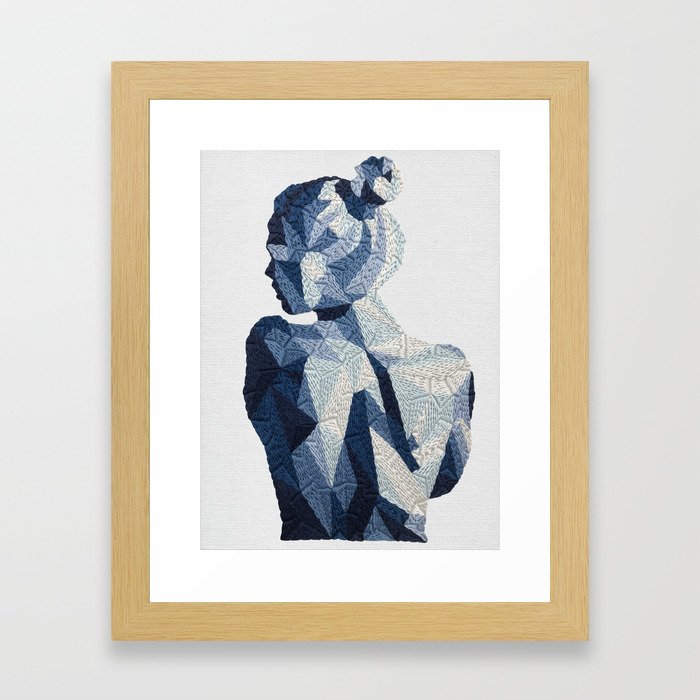 Femme 2 [Blue] Framed Art Print