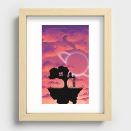 Space Tree House Island Recessed Framed Print