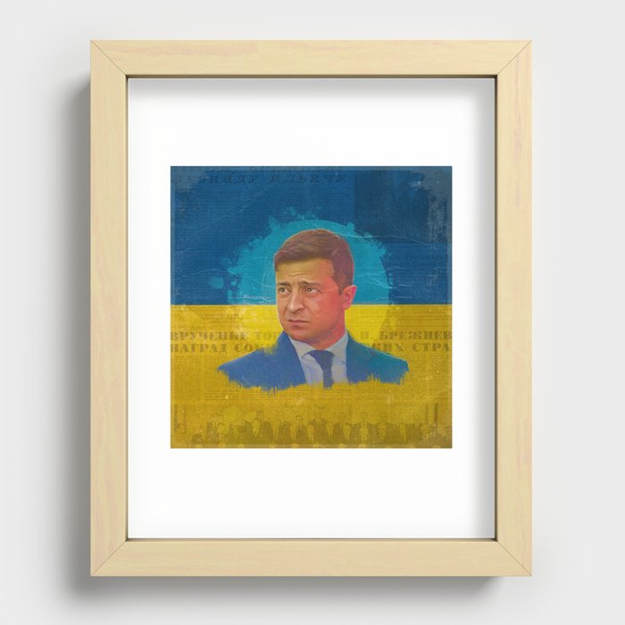 STAND WITH UKRAINE Recessed Framed Print