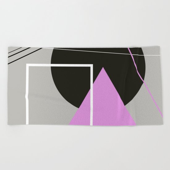 Geometric Landscape Beach Towel