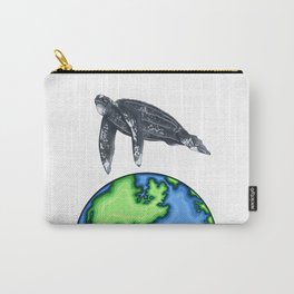 Sea Turtle Peace On Earth Art Carry-All Pouch