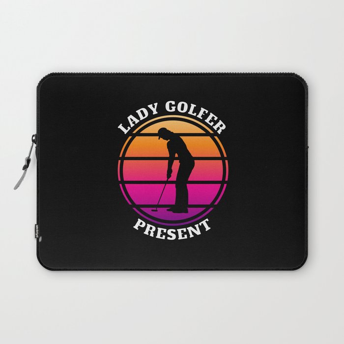 Lady golfer present Laptop Sleeve