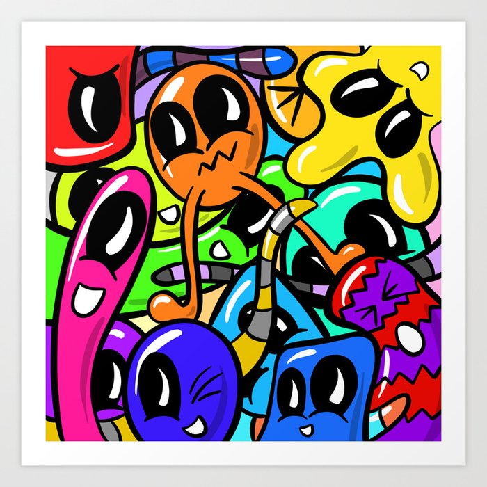 Alien Mad Imaginary Monsters Cartoon Art Print By Squeebcreative Society6