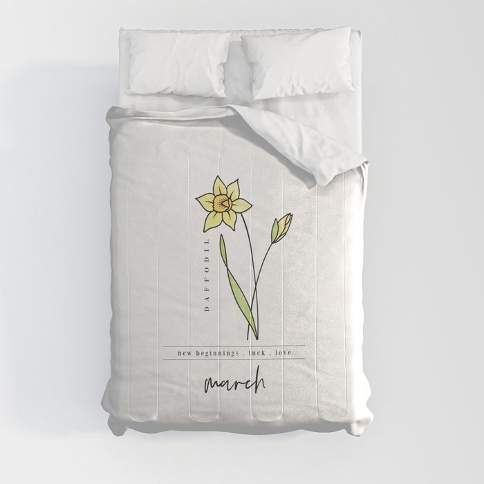 March Birth Flower | Daffodil Comforter