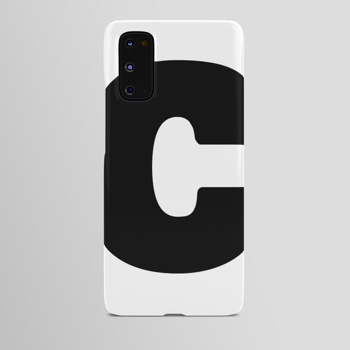 C (Black & White Letter) Android Case