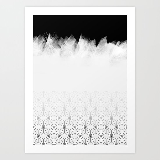 Christmas Geometric Pattern Art Print