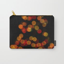 CHRISTMAS TREE WITH BOKEH LIGHTS - HAPPY HOLIDAYS - RED GLOW Carry-All Pouch
