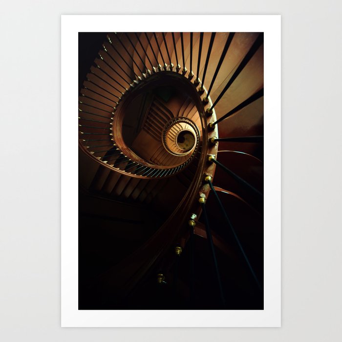 Chocolate spiral staircase Art Print