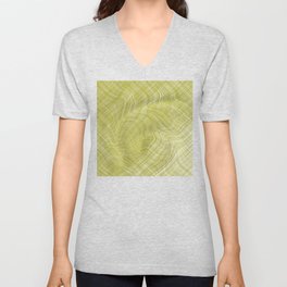 Liquid Fabric Olive Green and White V Neck T Shirt