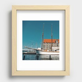 Copenhagen Canal Boat Recessed Framed Print